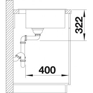 Кухонный комплект Blanco RIONA 45 Silgranit шампань (521400) + MIDA шампань (524206) 521400M2 Кухонный комплект Blanco RIONA 45 Silgranit шампань (521400) + MIDA шампань (524206) 521400M2