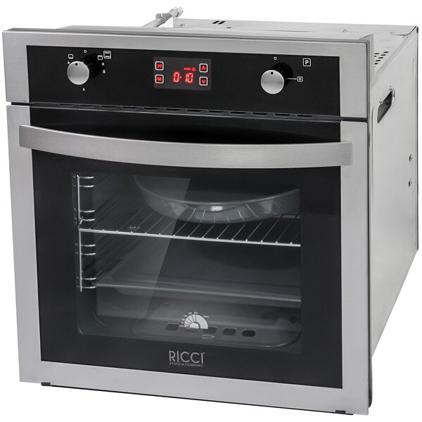 Встраиваемый газовый духовой шкаф Ricci RGO-650IX