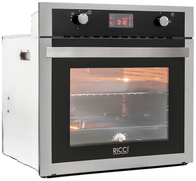 Встраиваемый газовый духовой шкаф Ricci RGO-650IX