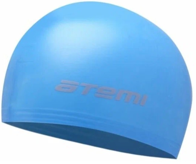 Шапочка для плавания Atemi TC303 тонкий силикон голубой