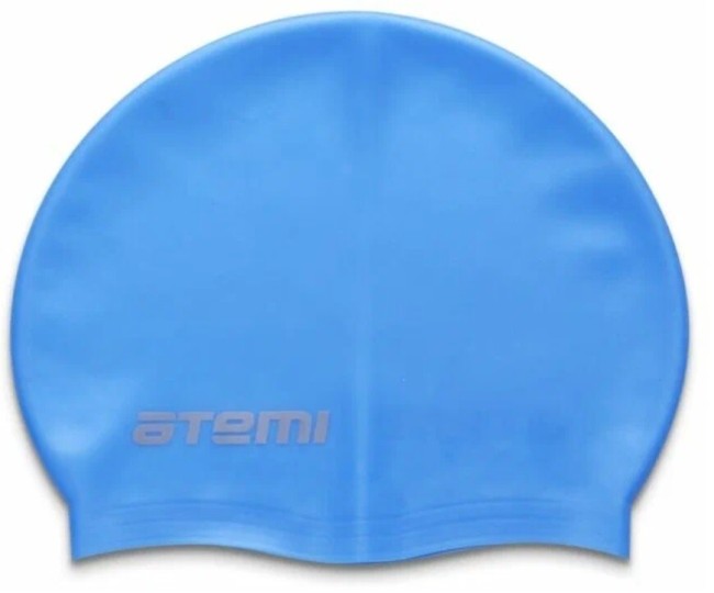 Шапочка для плавания Atemi TC303 тонкий силикон голубой