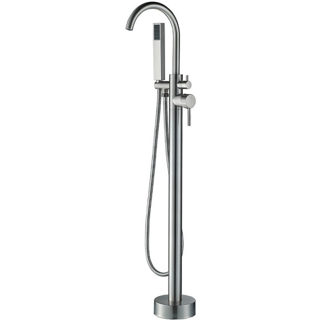 Смеситель напольный для ванны BochMann BRAIES Brush nickel (BM8922)