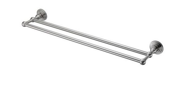 Держатель полотенец штанга двойная WasserKraft Ammer K-7040