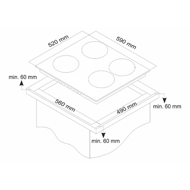Встраиваемая электрическая варочная панель Simfer H60D14B070