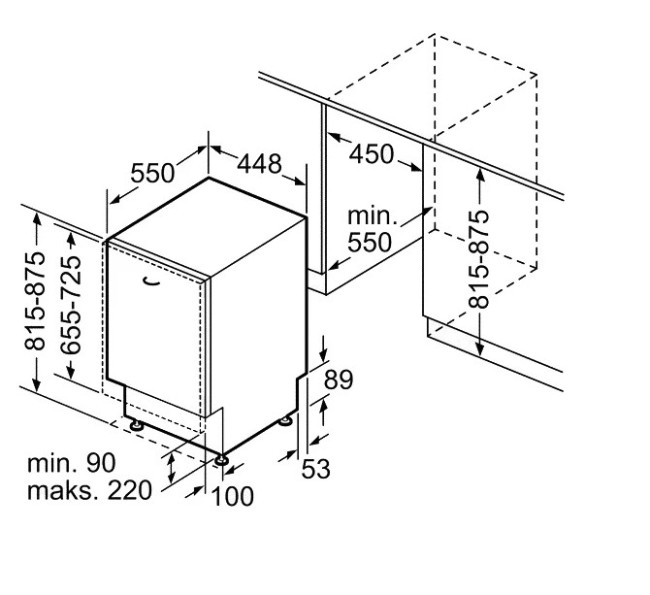 Встраиваемая посудомоечная машина Bosch SPV53M20