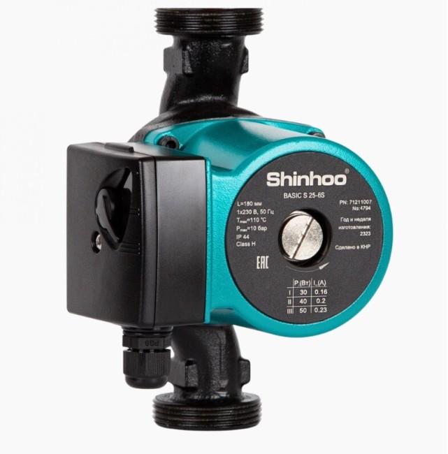 Насос циркуляционный Shinhoo Basic S 32-8S Насос циркуляционный Shinhoo Basic S 32-8S