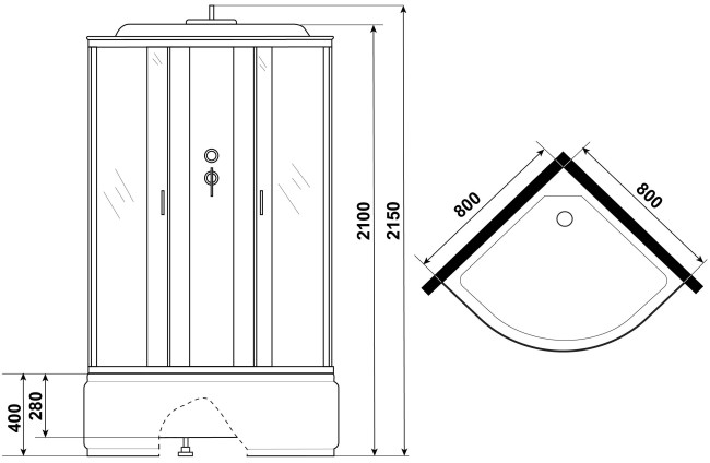 Душевая кабина Niagara NG-6707-14G