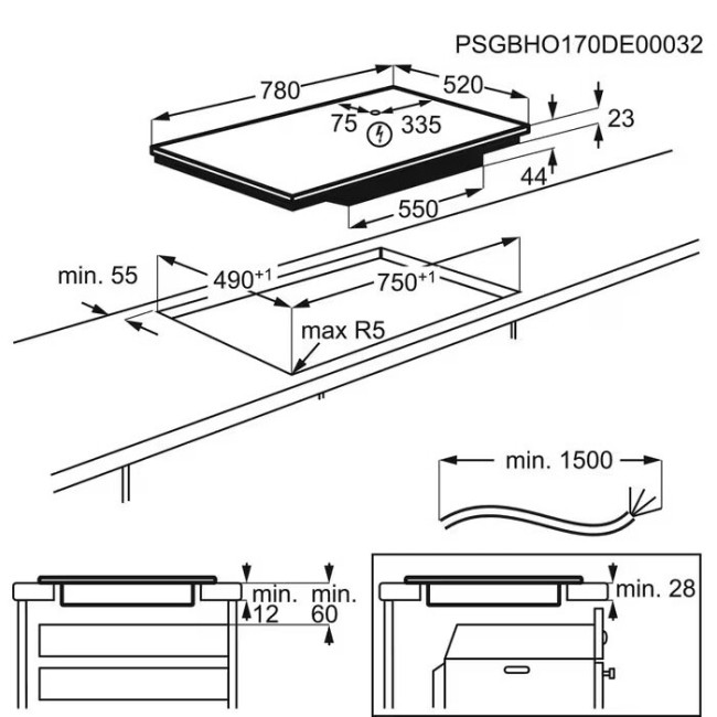 Встраиваемая индукционная варочная панель AEG IAE84431FB
