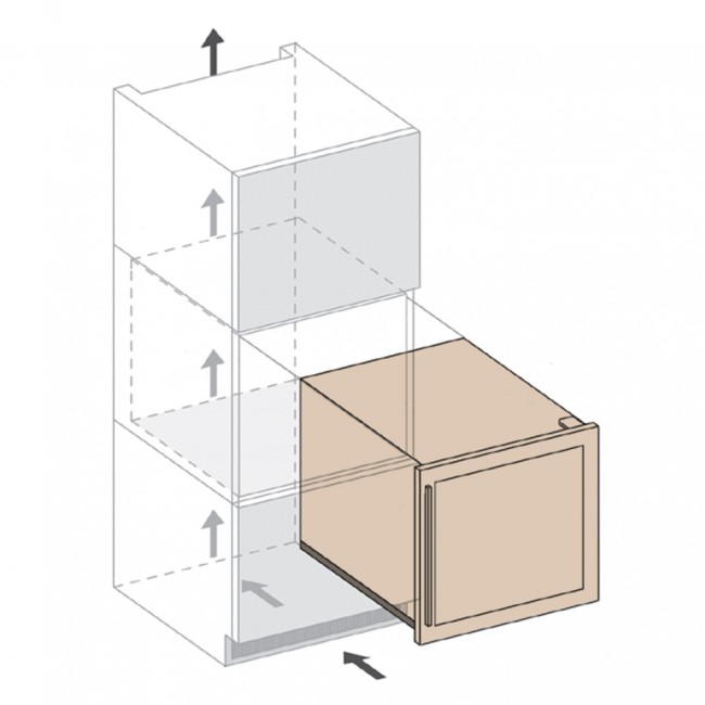 Встраиваемый винный шкаф Dunavox DAB-41.83DSS Встраиваемый винный шкаф Dunavox DAB-41.83DSS