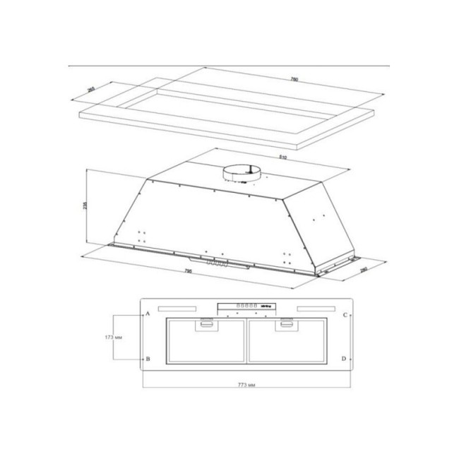 Встраиваемая вытяжка Korting KHI 9931 RN