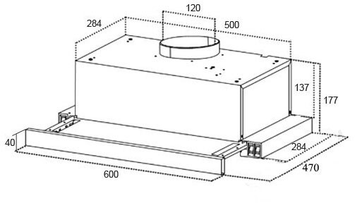 Встраиваемая вытяжка Schtoff Norma 60 Black Встраиваемая вытяжка Schtoff Norma 60 Black