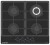Встраиваемая газовая варочная панель Meferi MGH604BK GLASS Power