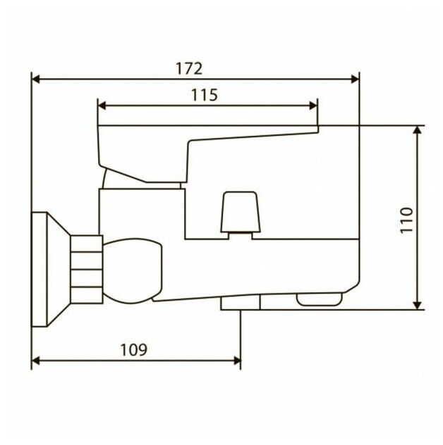 Смеситель для ванны Damixa Saturn 201000000 Смеситель для ванны Damixa Saturn 201000000