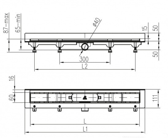 Водоотводящий желоб Alpen Basic ALP-650B3 Водоотводящий желоб Alpen Basic ALP-650B3