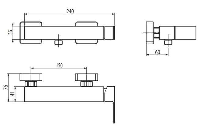 Смеситель для душа M&Z Lauren ХРОМ (LRN00800)