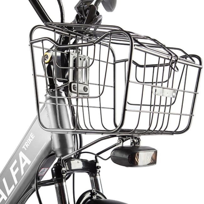 Трицикл Green City e-ALFA Trike серебристый 2762 Трицикл Green City e-ALFA Trike серебристый 2762