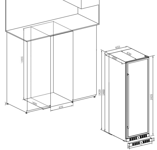 Винный шкаф Temptech E1000DX Винный шкаф Temptech E1000DX
