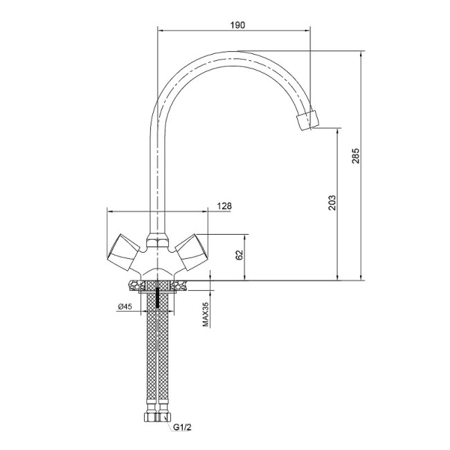 Смеситель для кухни WesnaArt Teplo TEP04-110 Смеситель для кухни WesnaArt Teplo TEP04-110