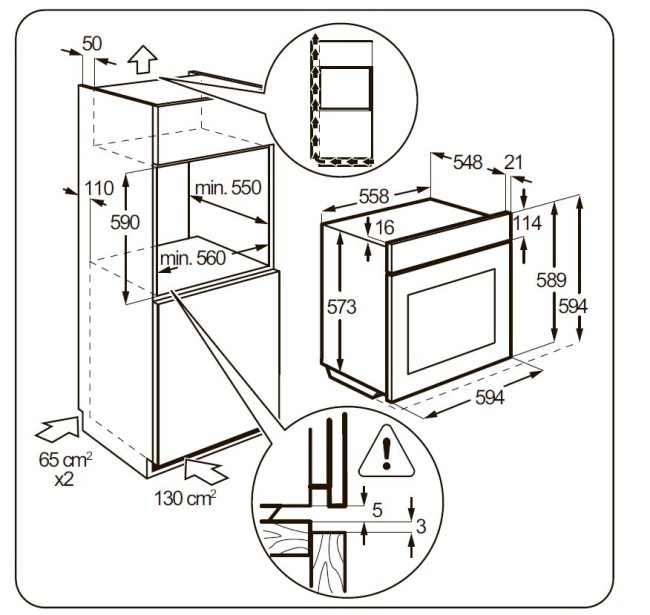 Встраиваемый газовый духовой шкаф Zanussi ZOG 511211 B