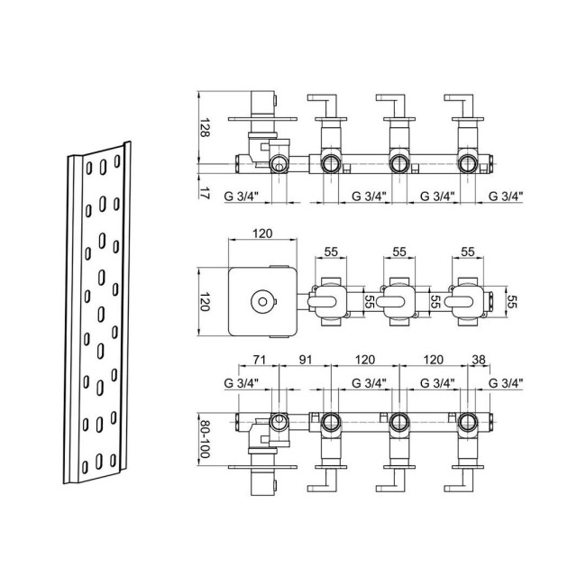 Встраиваемый термостат Webert Living LV971502560 Встраиваемый термостат Webert Living LV971502560