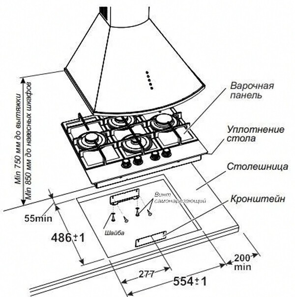 Встраиваемая газовая варочная панель Gefest ПВГ 2231-02 Р3