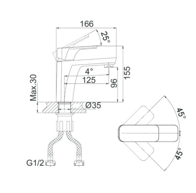 Смеситель для раковины D&K Berlin Freie DA1432101