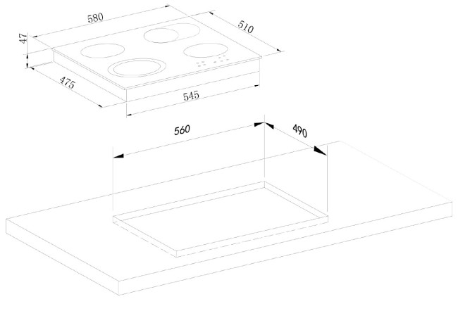 Встраиваемая электрическая варочная панель Weissgauff HV 642 BA