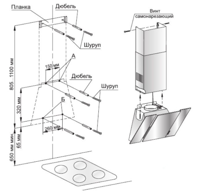 Каминная вытяжка Gefest ВО 3603 К18