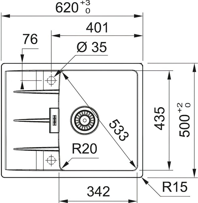 Кухонная мойка Franke CNG 611/211-62, белый (114.0639.676)
