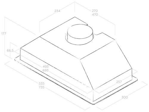 Встраиваемая вытяжка Elica Era S IX/A/72