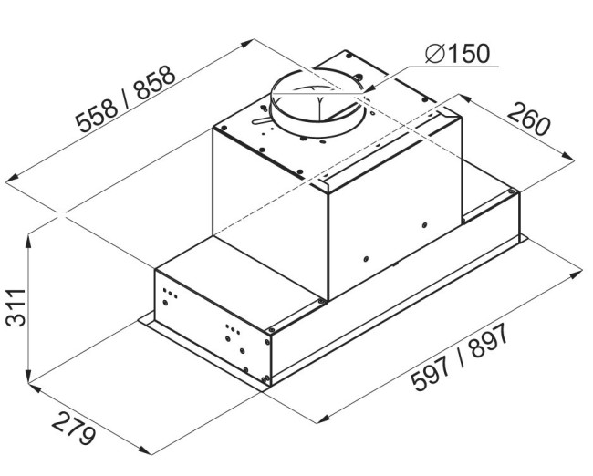Встраиваемая вытяжка Maunfeld Fantasy 60 белый