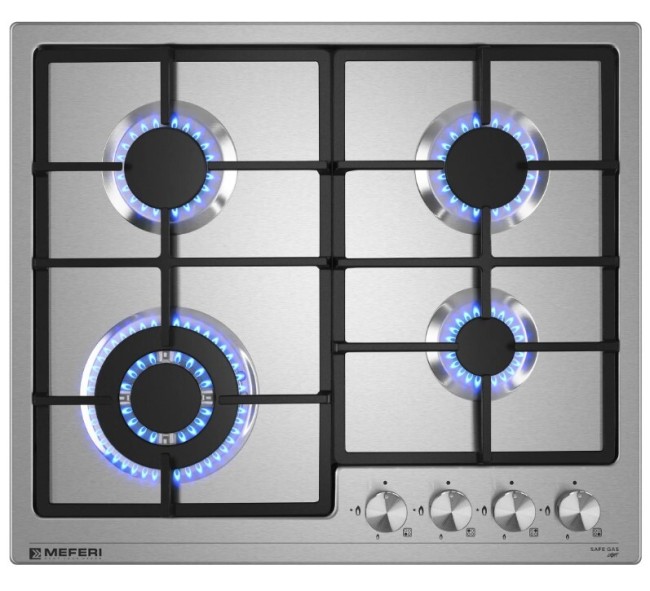 Встраиваемая газовая варочная панель Meferi MGH604IX Light Встраиваемая газовая варочная панель Meferi MGH604IX Light