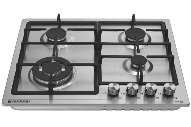 Встраиваемая газовая варочная панель Meferi MGH604IX Light Встраиваемая газовая варочная панель Meferi MGH604IX Light