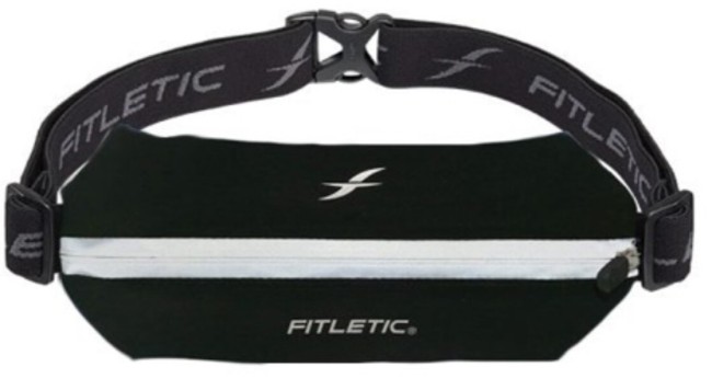 Беговая сумка на пояс Fitletic Mini Sport Plus черный/светоотражающая молния Беговая сумка на пояс Fitletic Mini Sport Plus черный/светоотражающая молния