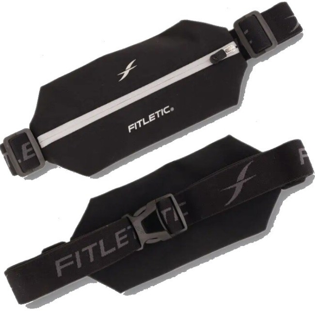 Беговая сумка на пояс Fitletic Mini Sport Plus черный/светоотражающая молния Беговая сумка на пояс Fitletic Mini Sport Plus черный/светоотражающая молния