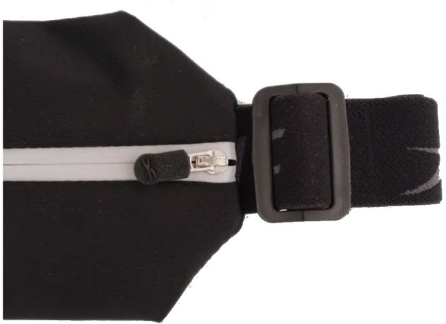 Беговая сумка на пояс Fitletic Mini Sport Plus черный/светоотражающая молния Беговая сумка на пояс Fitletic Mini Sport Plus черный/светоотражающая молния