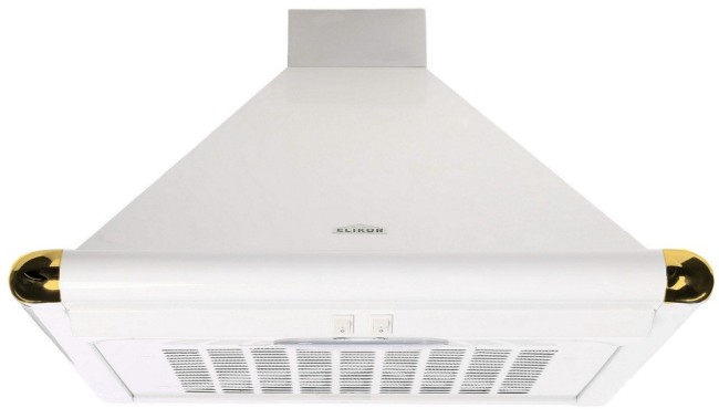 Каминная вытяжка Elikor Сатурн 50 белый/белый/золото Каминная вытяжка Elikor Сатурн 50 белый/белый/золото