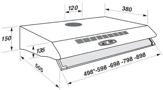 Вытяжка Jetair Sunny/60 1M BR Вытяжка Jetair Sunny/60 1M BR