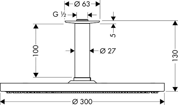 Верхний душ Hansgrohe Raindance Air 27494000 Верхний душ Hansgrohe Raindance Air 27494000