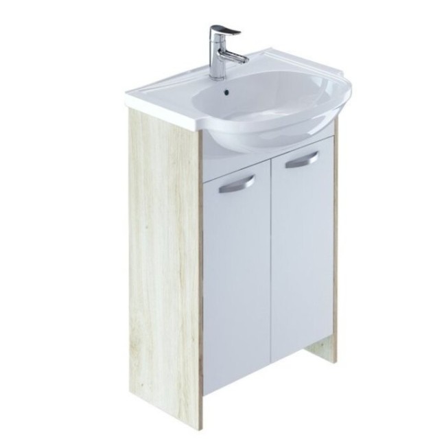 Тумба с раковиной Milardo Volga 60 (VOL60W2M95K) белый/дерево Тумба с раковиной Milardo Volga 60 (VOL60W2M95K) белый/дерево