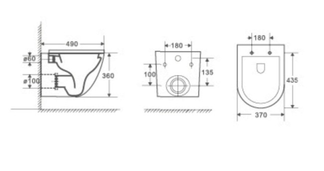 Унитаз подвесной WeltWasser Merzbach 004 MT-BL