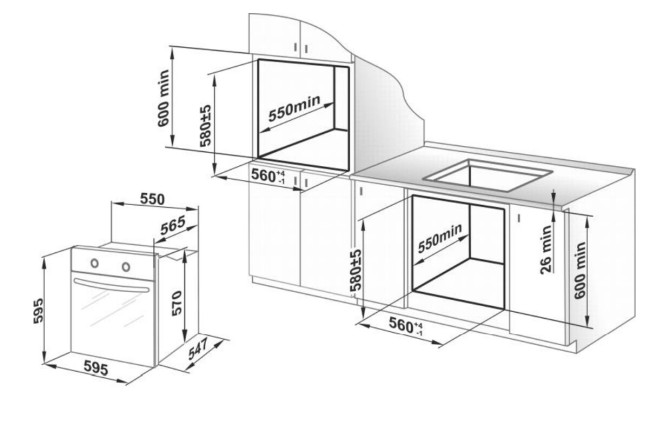 Встраиваемый электрический духовой шкаф Weissgauff EOV 186 LB