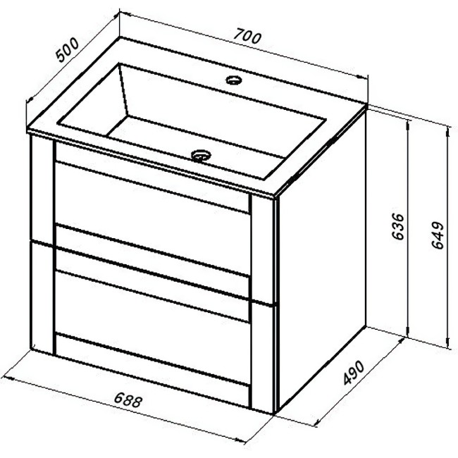 Тумба с раковиной Aquanet Терра 70 маренго (323182) Тумба с раковиной Aquanet Терра 70 маренго (323182)