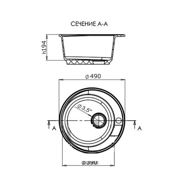 Кухонная мойка Lex Vico 490 Space Gray Кухонная мойка Lex Vico 490 Space Gray