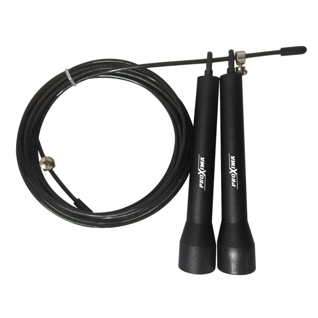 Скакалка Proxima JR-7001-B crossfit черная Скакалка Proxima JR-7001-B crossfit черная