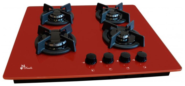 Встраиваемая газовая варочная панель Лысьва GR0400G00 красный