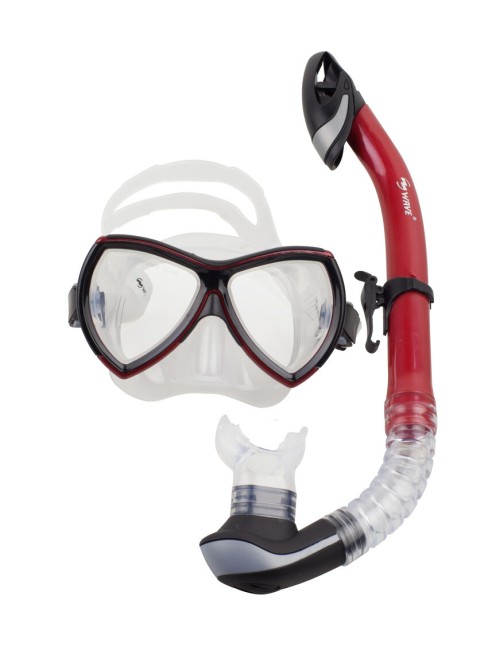 Комплект для плавания Wave MS-1380S57 черный-красный