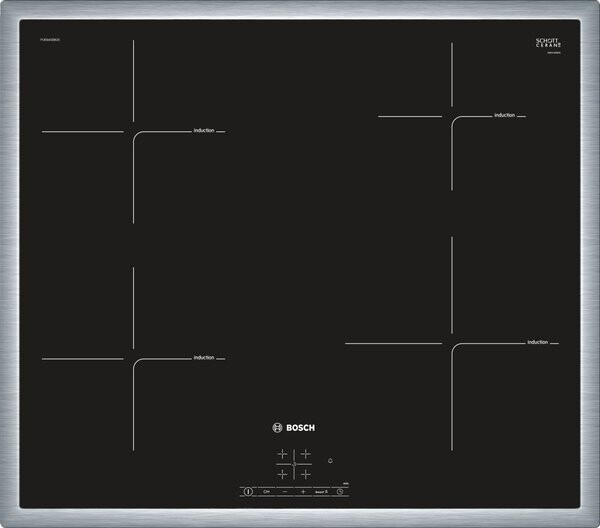 Встраиваемая индукционная варочная панель Bosch PUE645BB1E Встраиваемая индукционная варочная панель Bosch PUE645BB1E