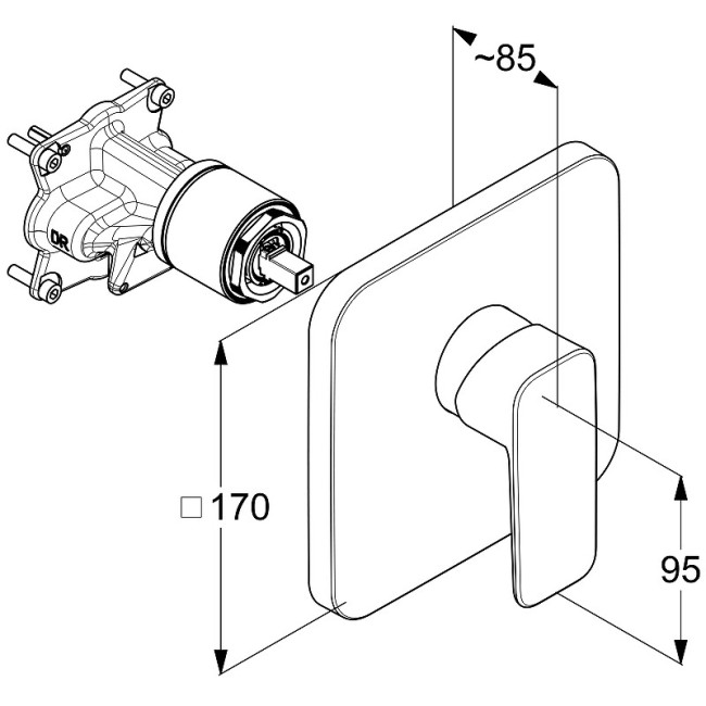 Смеситель для душа Kludi Pure&Style 406553975