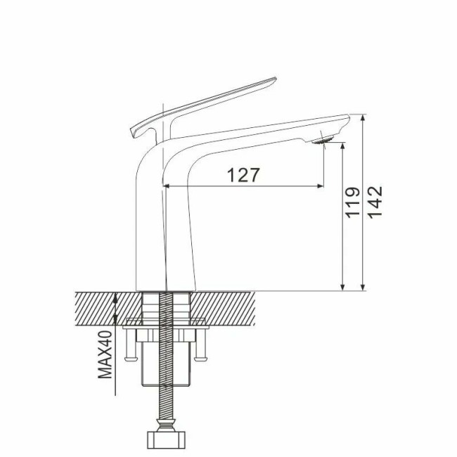 Смеситель для раковины Rose R1301 Смеситель для раковины Rose R1301